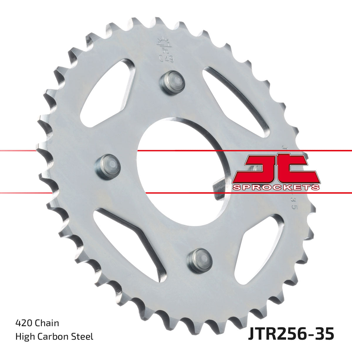 REAR SPROCKET JTR256.35 JT 420 SILVER