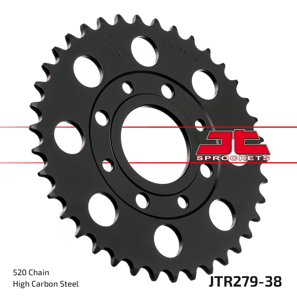REAR SPROCKET JTR279.38 STEEL, HONDA ROAD JT