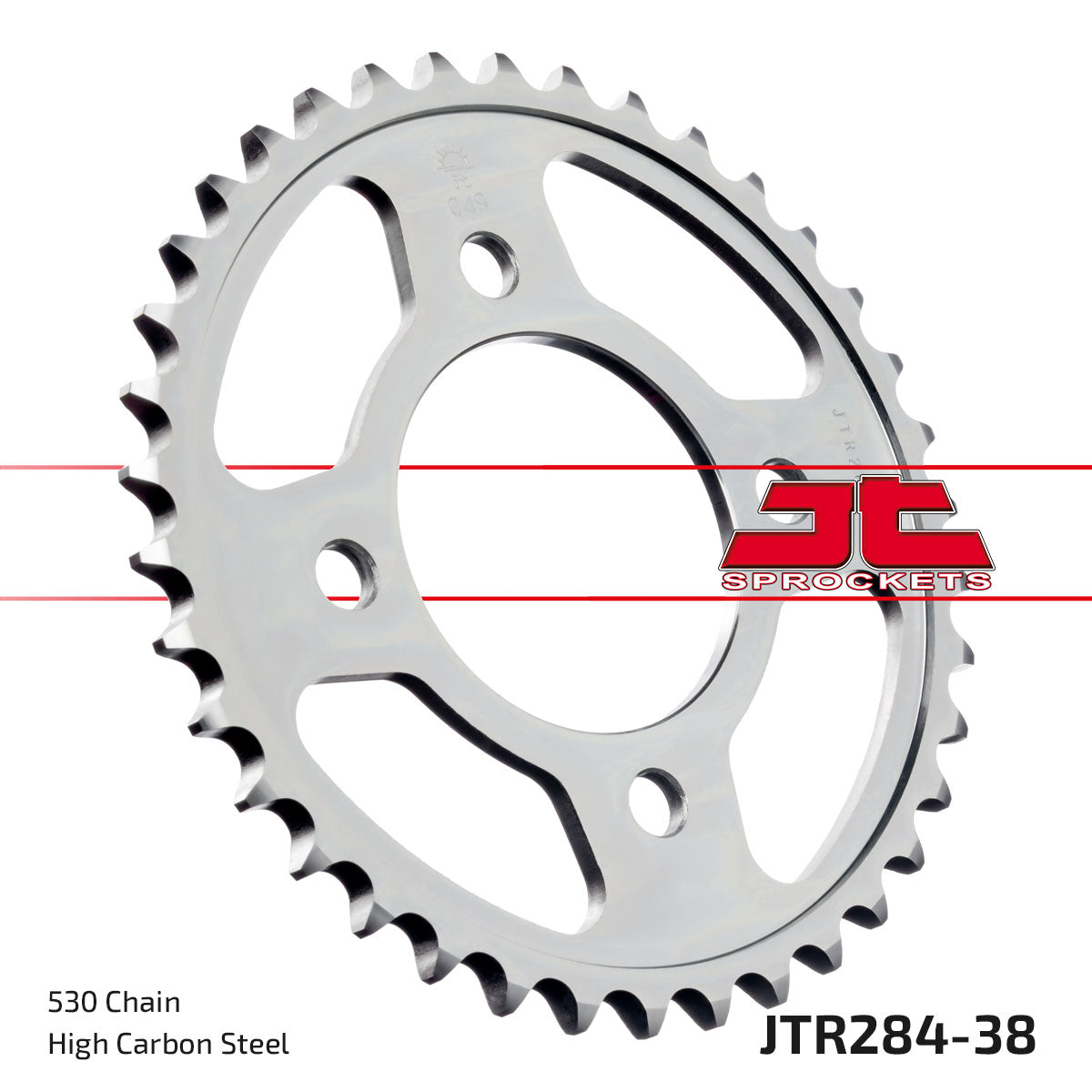 REAR SPROCKET JTR284.38 STEEL, HONDA ROAD JT