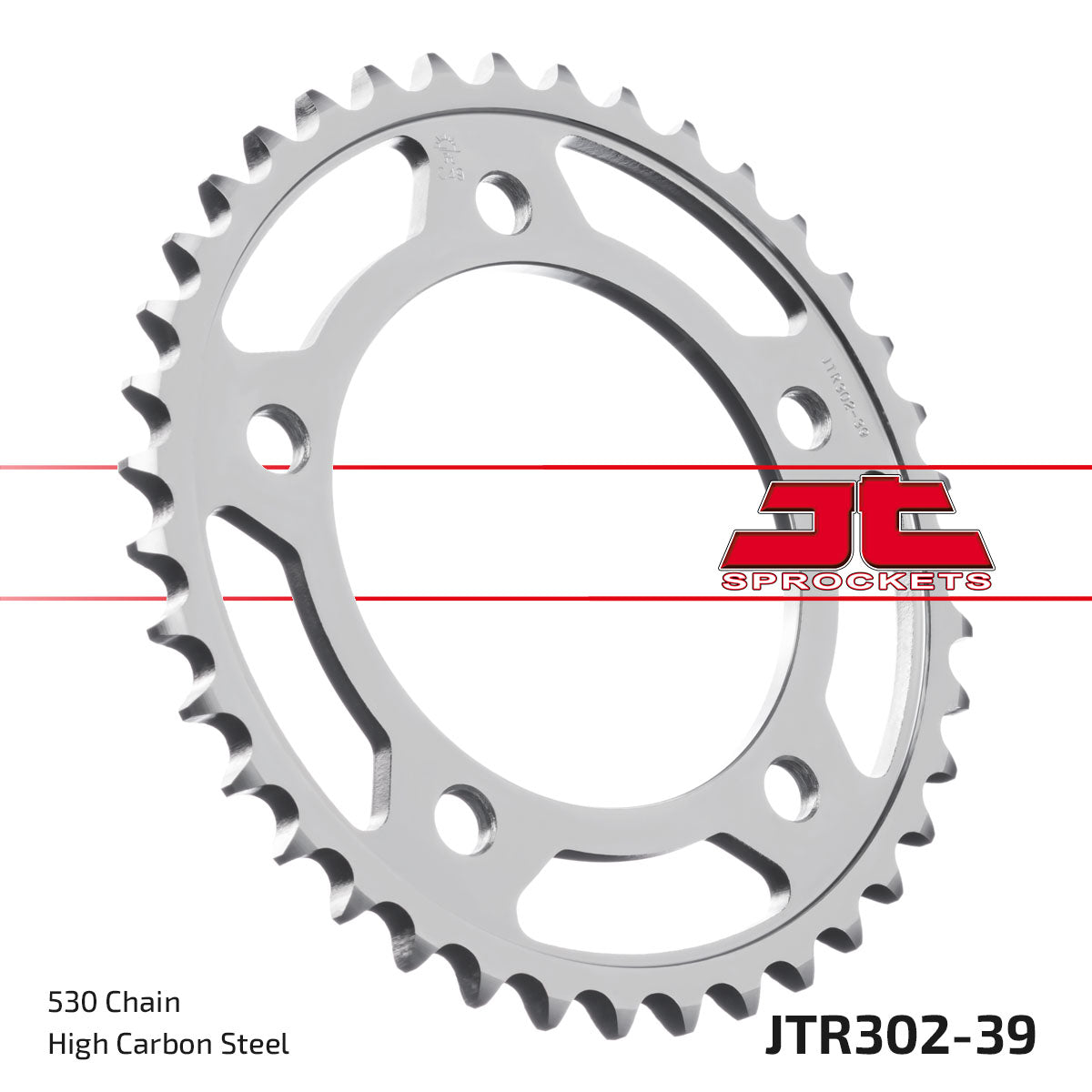 REAR SPROCKET JTR302.39 STEEL, HONDA ROAD JT
