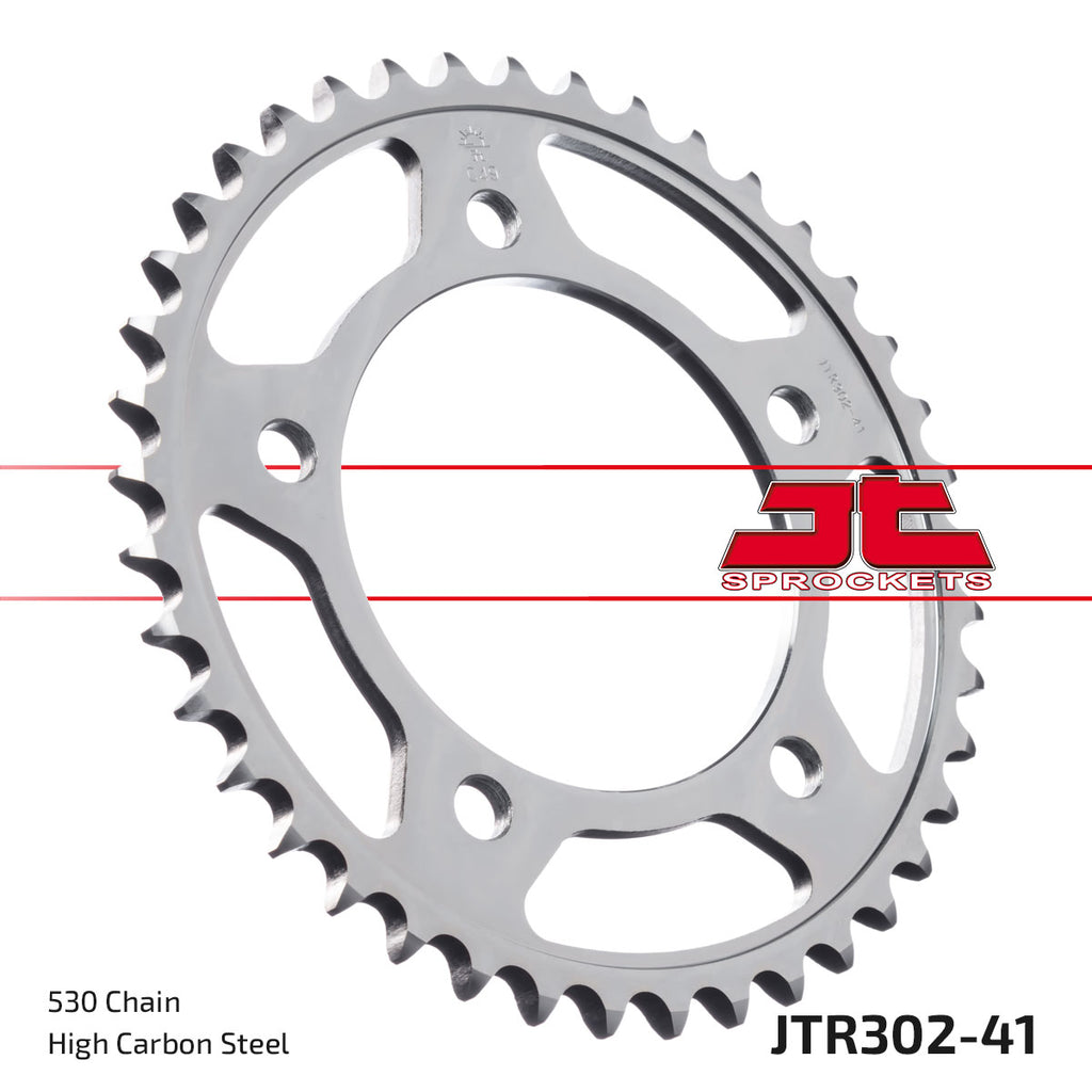 REAR SPROCKET JTR302.41 STEEL SILVER, HONDA ROAD JT