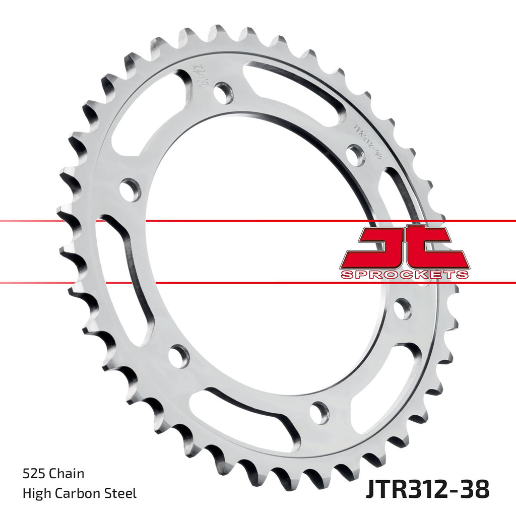 REAR SPROCKET JTR312.38 STEEL, HONDA ROAD JT CHAIN 525