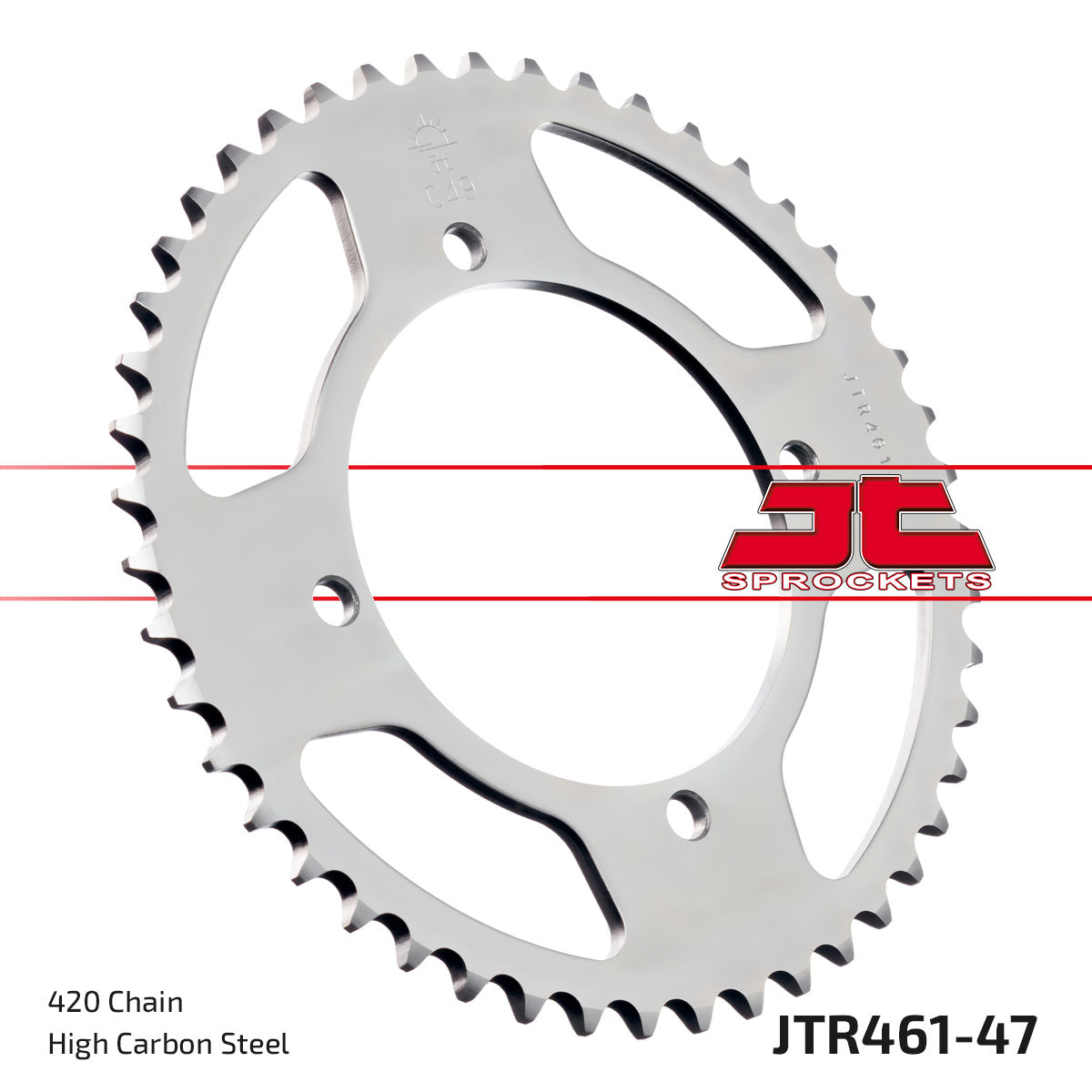REAR SPROCKET STEEL 461 4-HOLE JTR461.47