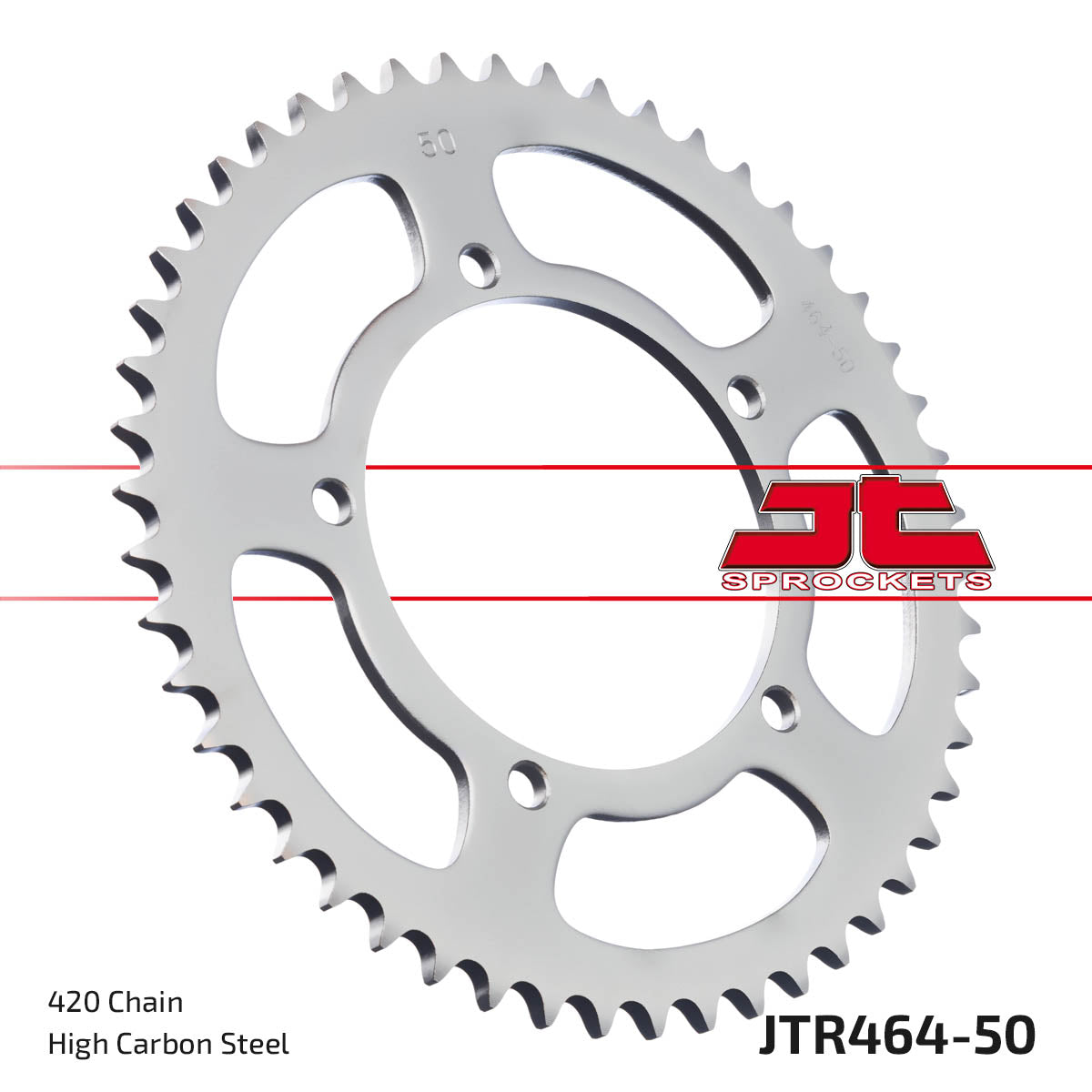 REAR SPROCKET STEEL 464 5-HOLE, KAWASAKI KX60/80 JTR464.50