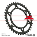 REAR SPROCKET STEEL JTR486.38, HONDA ROAD JT CHAIN 520