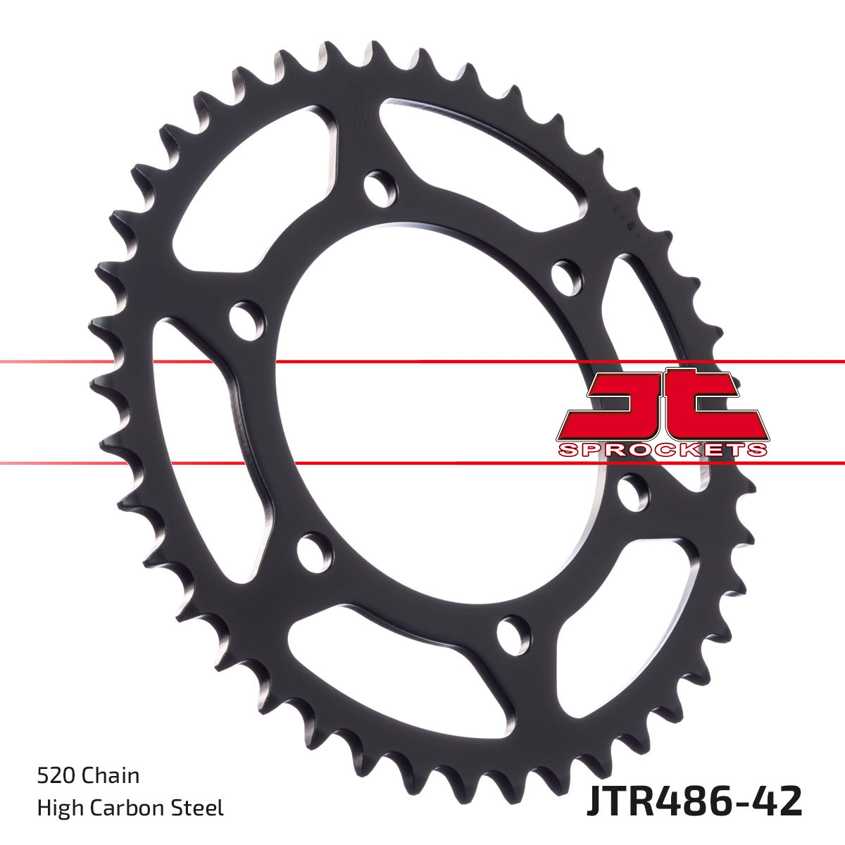 REAR SPROCKET STEEL JTR486.42, HONDA ROAD JT