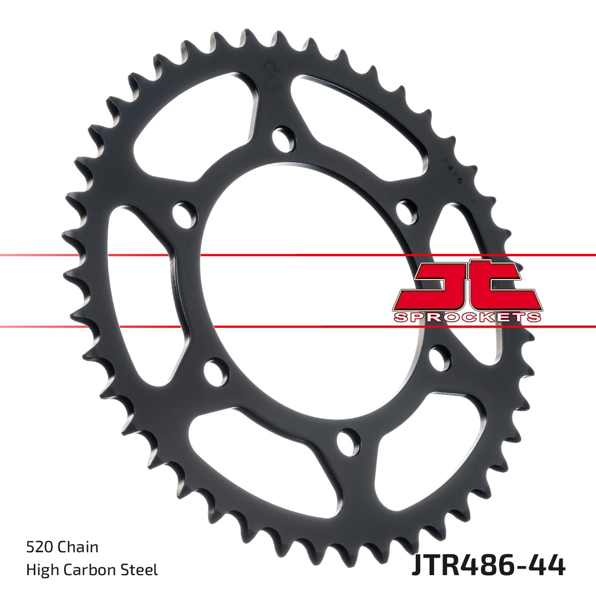 REAR SPROCKET STEEL JTR486.44, HONDA ROAD JT