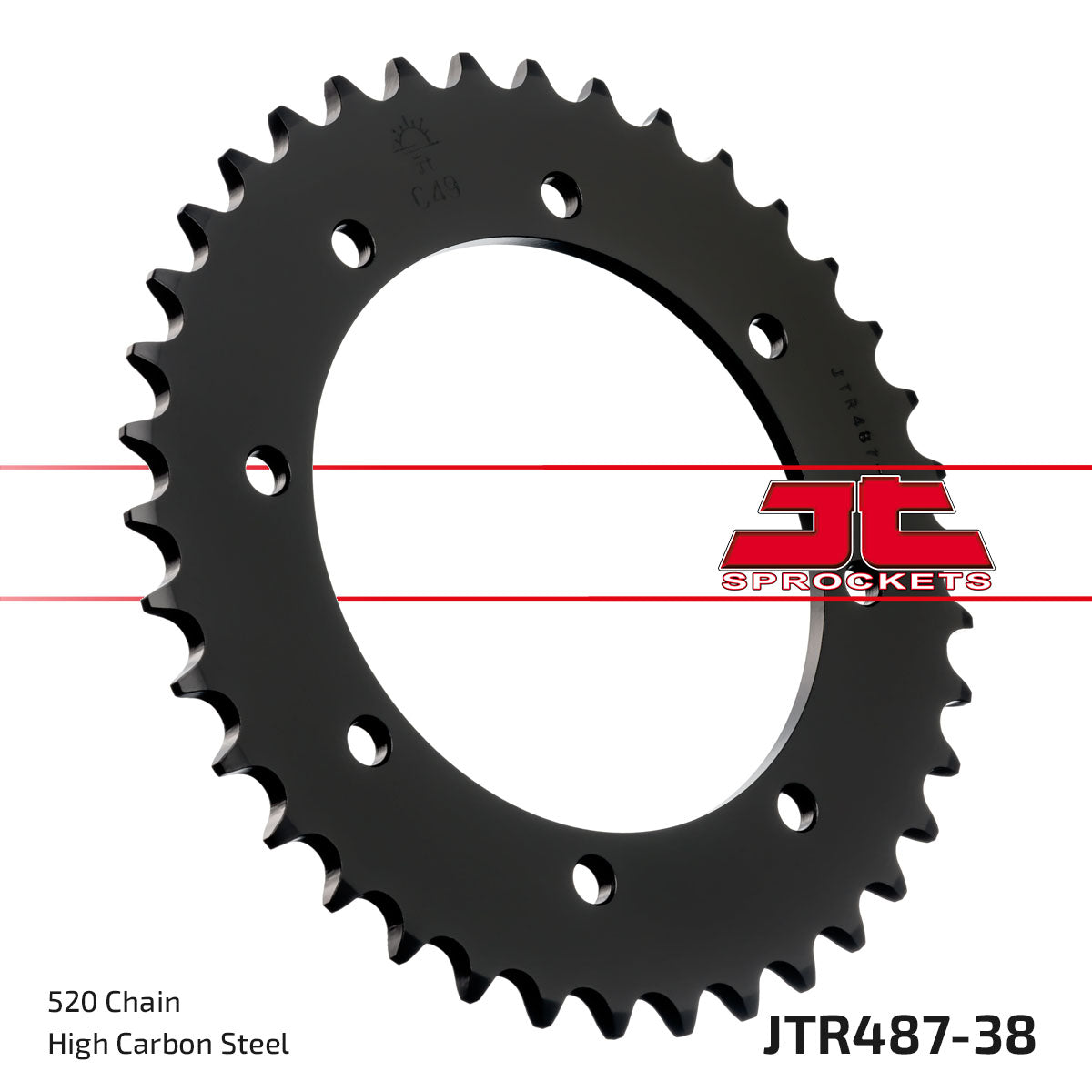 REAR SPROCKET JTR487.38 STEEL, HONDA ROAD JT
