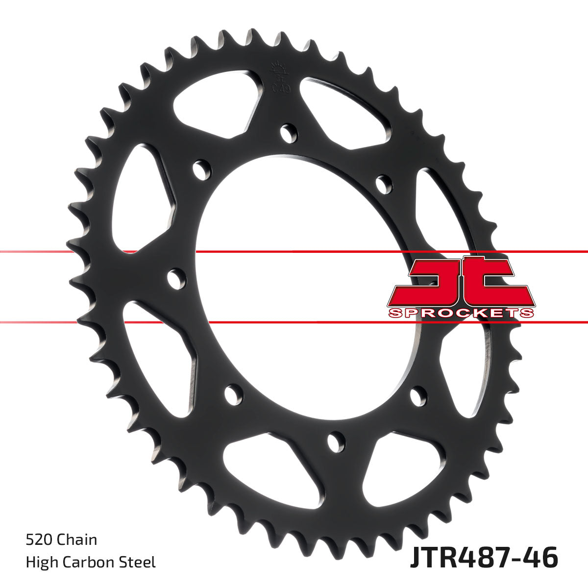 REAR SPROCKET JTR487.46 STEEL, HONDA ROAD JT