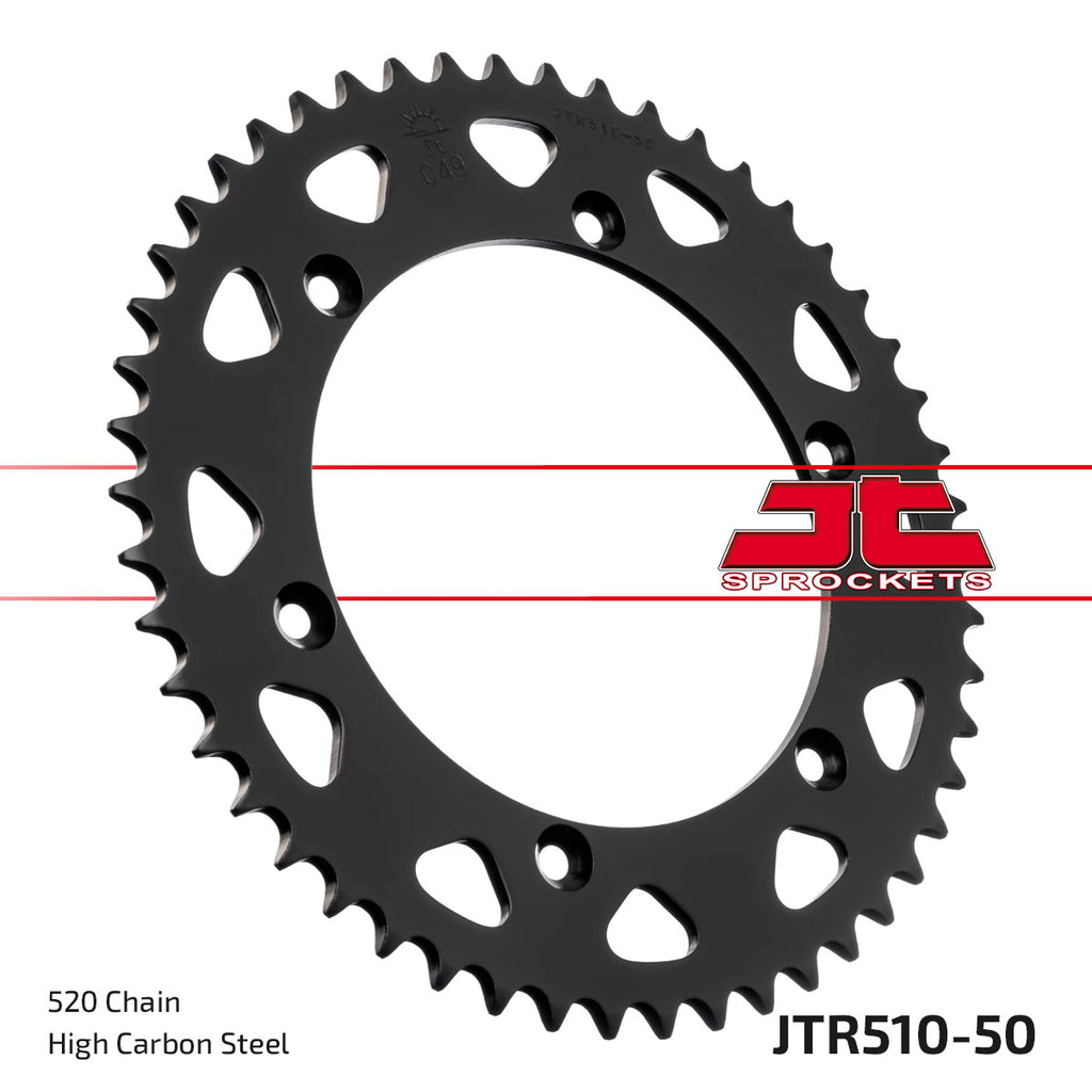 REAR SPROCKET JTR510.50 STEEL, Cagiva WR 125-250 188-520-50, HUSQVARNA JR51050