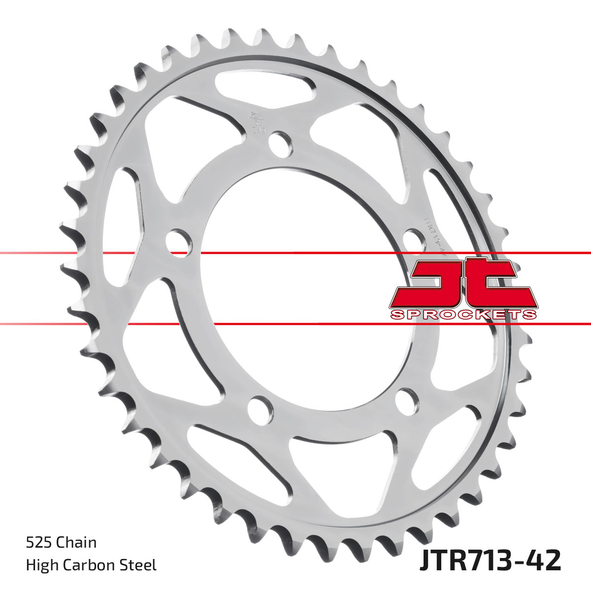 REAR SPROCKET JTR713.42 STEEL, ROAD