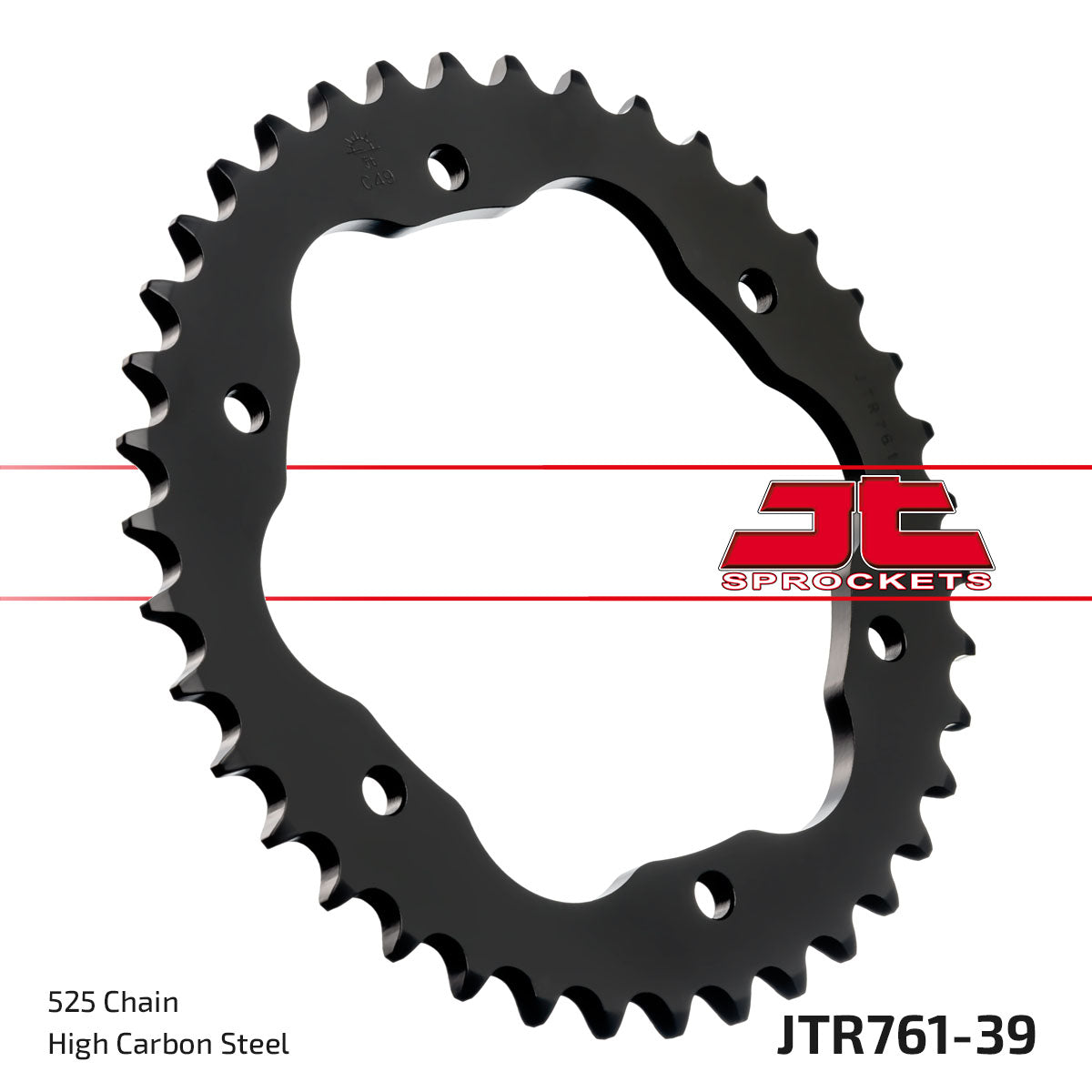 REAR SPROCKET STEEL JTR761.39, DUCATI ROAD CHAIN TYPE 525