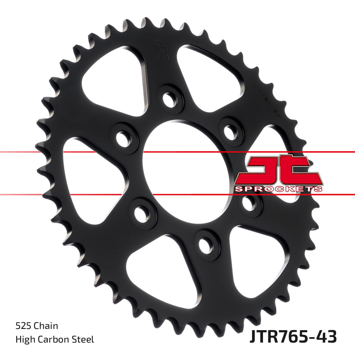 REAR SPROCKET JTR765.43 STEEL, ROAD