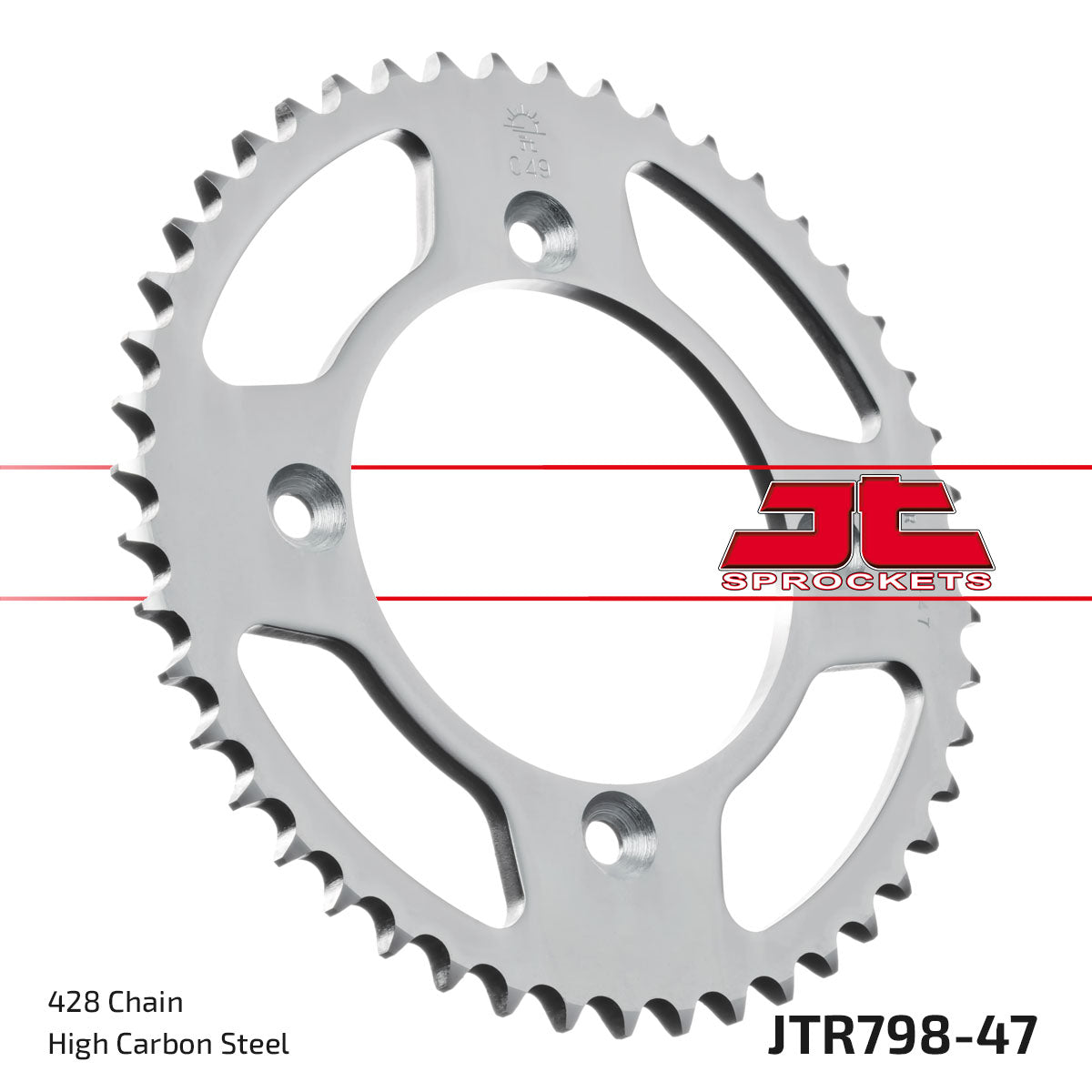 REAR SPROCKET STEEL JTR798.47 BLACK JTR798.47, SR798-47