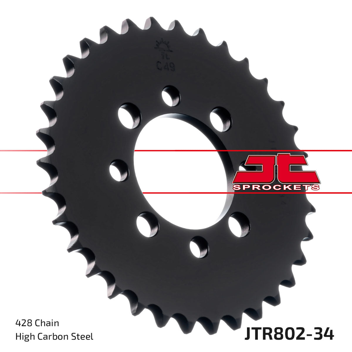 REAR SPROCKET JTR802.34 JT 428 BLACK