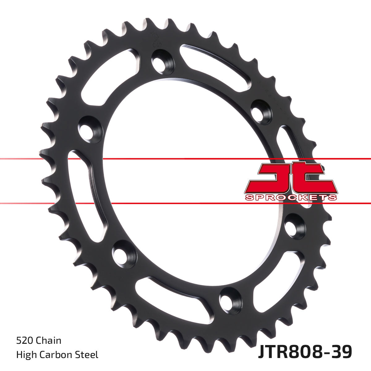 REAR SPROCKET STEEL JTR808.39 BLACK