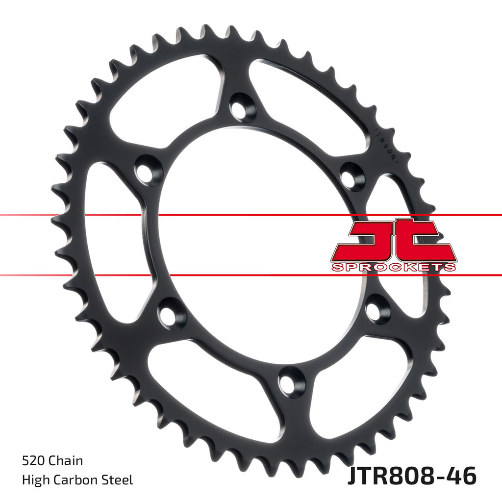 REAR SPROCKET STEEL JTR808.46 BLACK