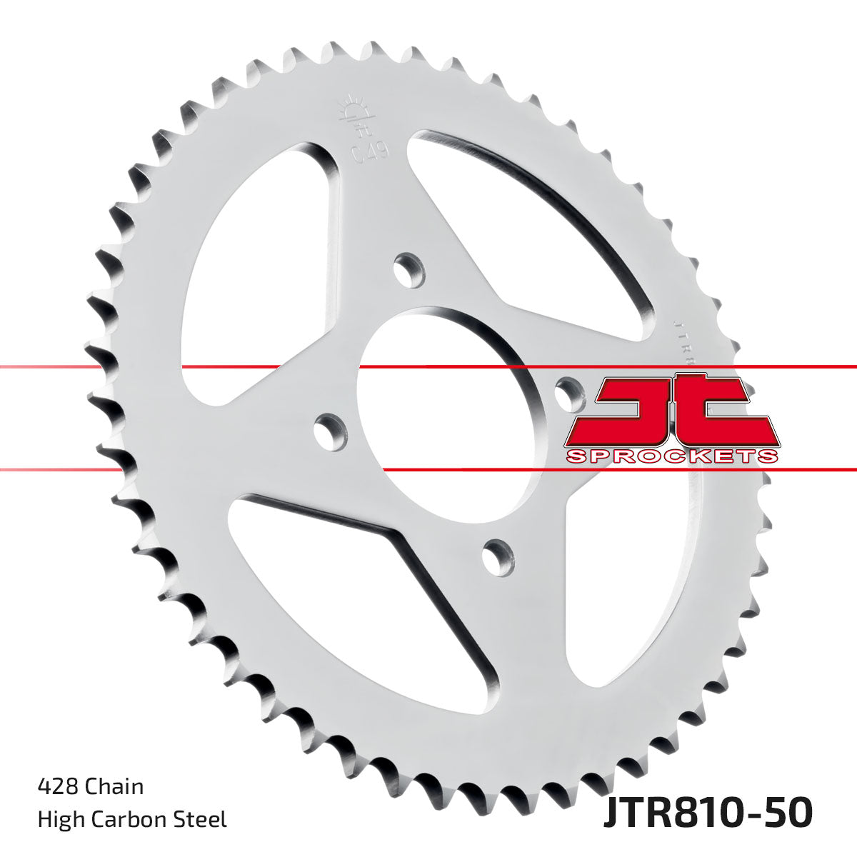 REAR SPROCKET JTR810.50 JT 428 SILVER RV125 1973-1983