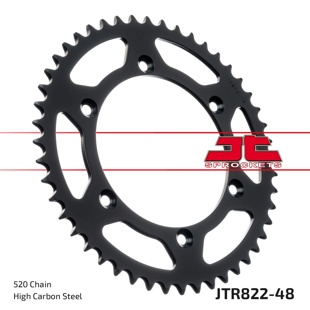 REAR SPROCKET STEEL JTR822.48 BLACK