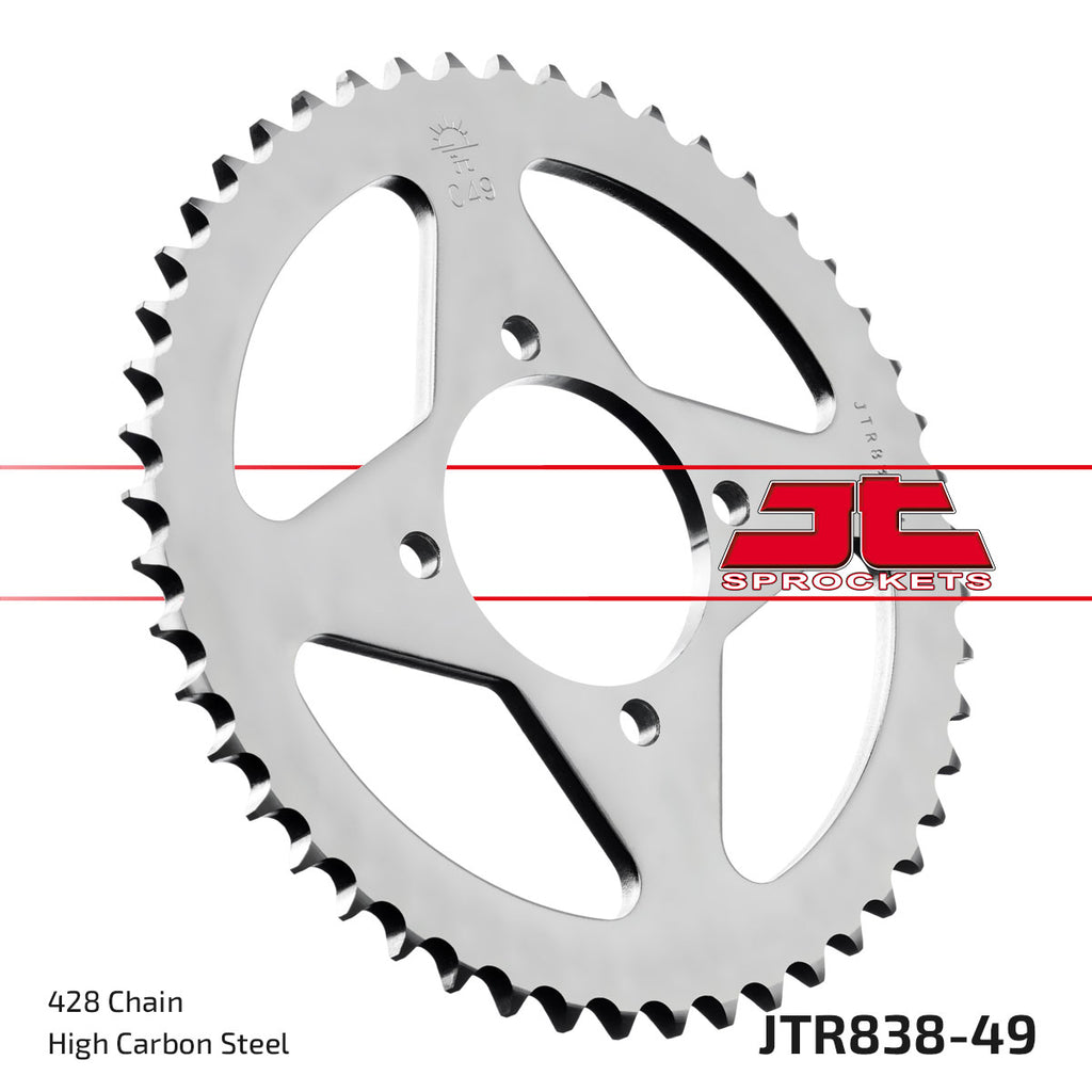 REAR SPROCKET JTR838.49 STEEL, SILVER