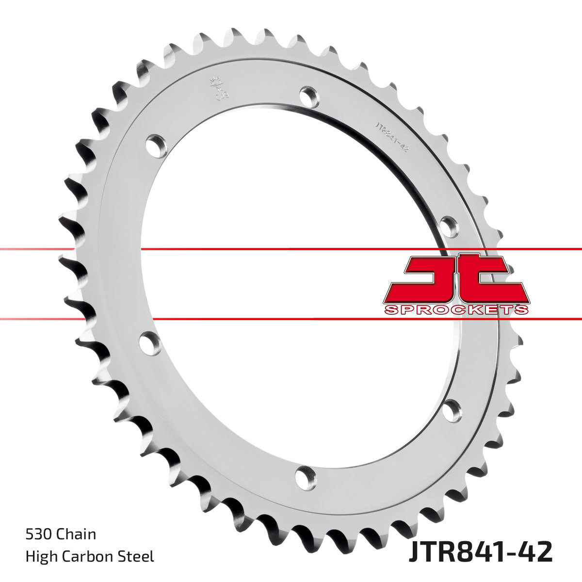 REAR SPROCKET JTR841.42 STEEL, CHAIN 50, SILVER