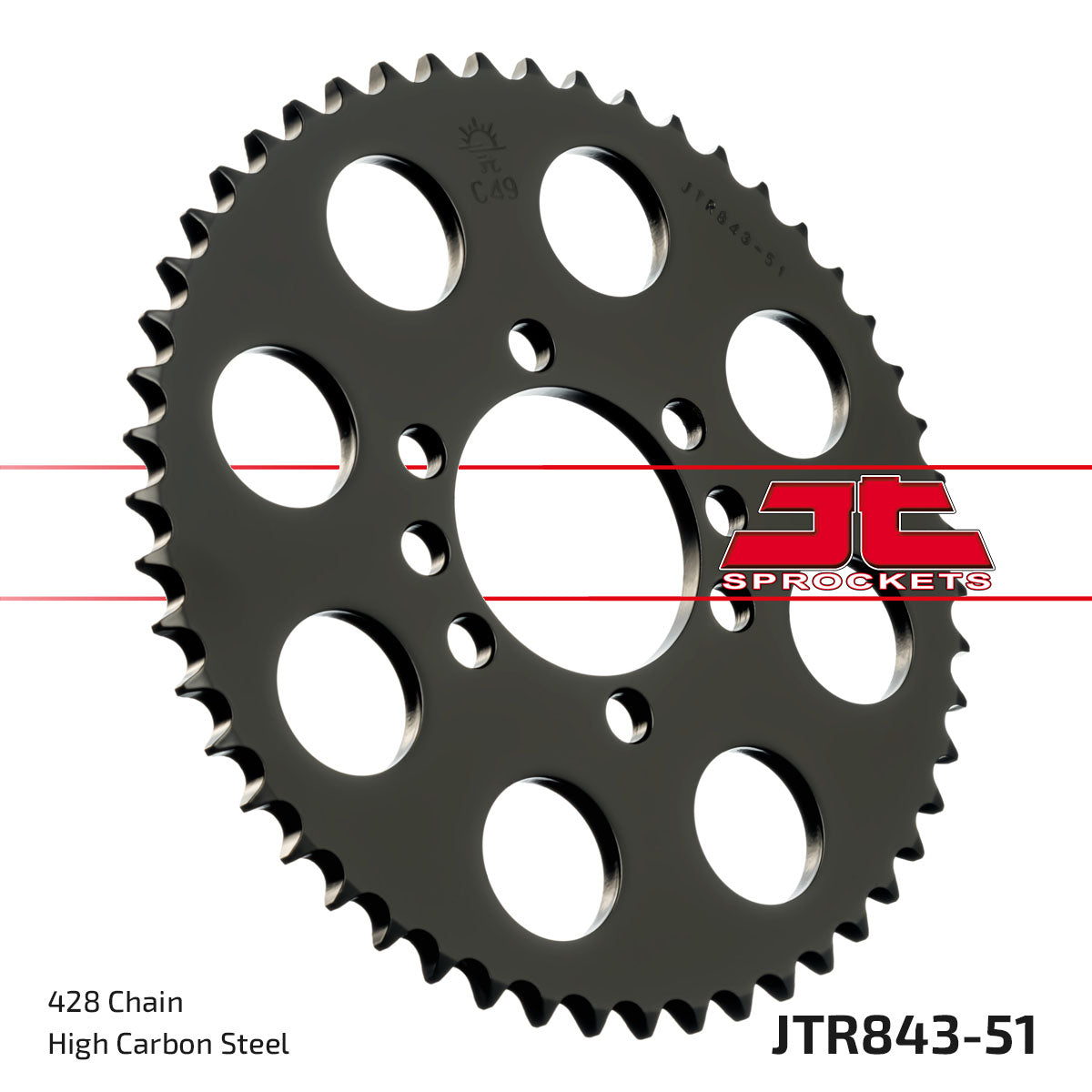 REAR SPROCKET JTR843.51 STEEL
