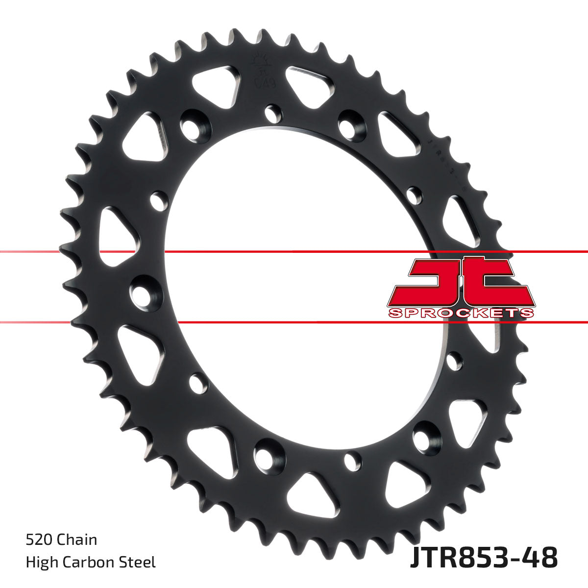 REAR SPROCKET STEEL JTR853.48 BLACK