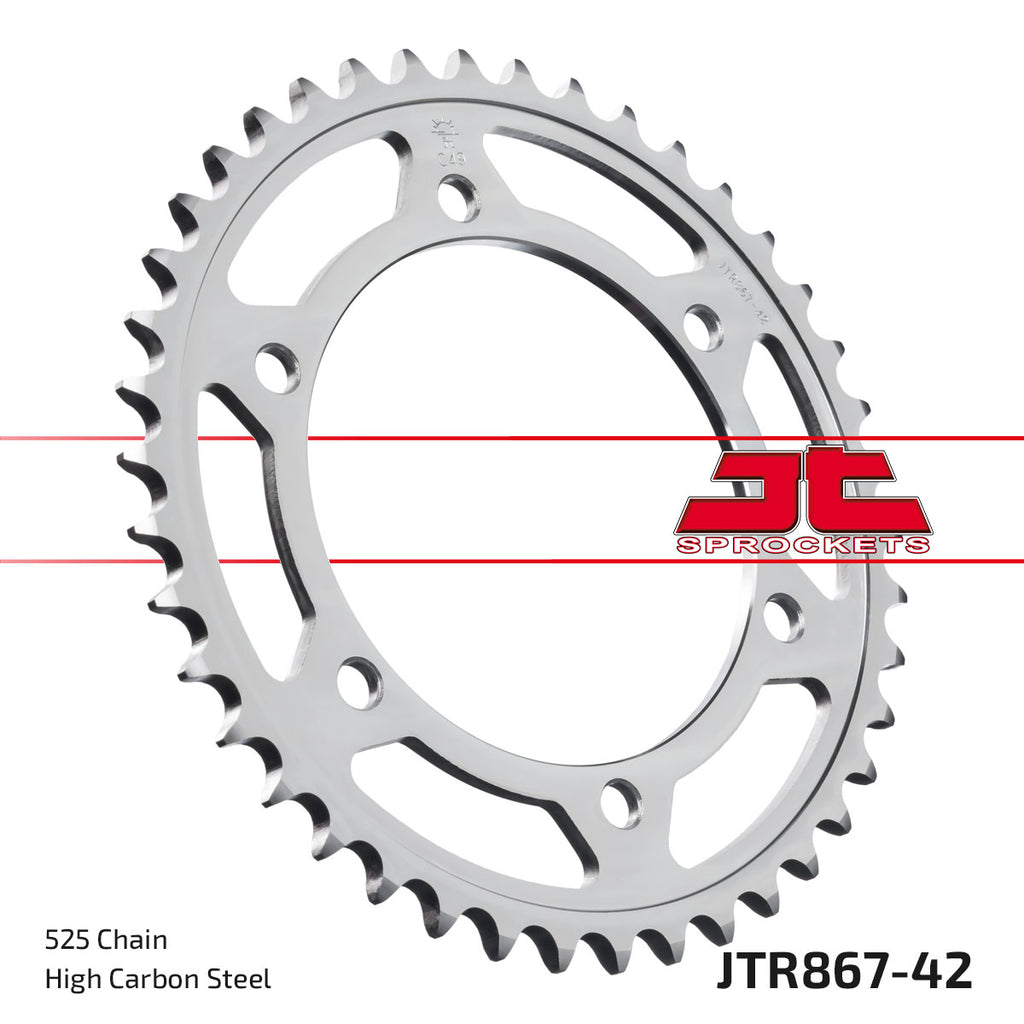 REAR SPROCKET JTR867.42 STEEL, HONDA ROAD