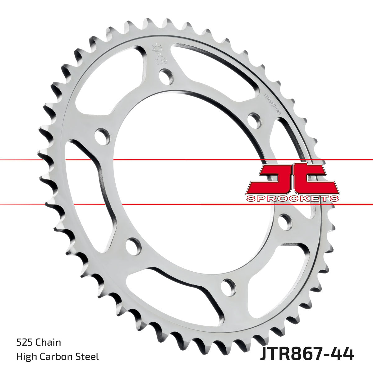 REAR SPROCKET JTR867.44 STEEL, HONDA ROAD