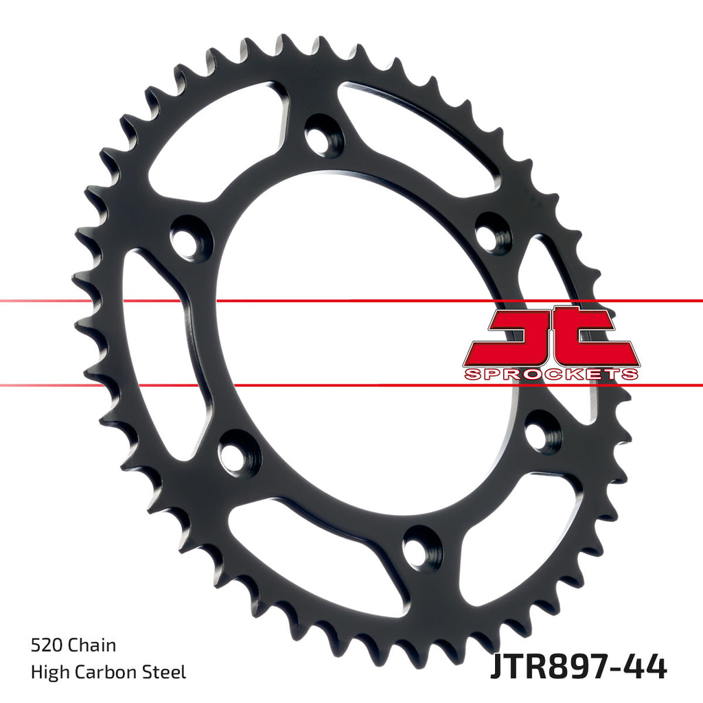 REAR SPROCKET STEEL JTR897 JT BLACK JTR897.44, SR897-44
