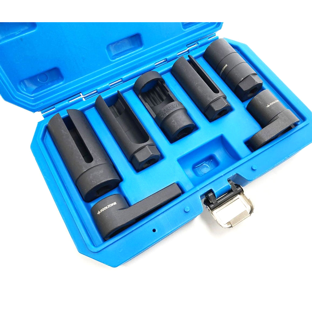 OXYGEN SENSOR AND OIL SENDER UNIT SOCKET SET 7pc - TOOLZONE KDPAU399