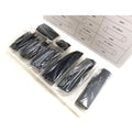 HEAT SHRINK TUBING ASSORTMENT 150PC BLACK WITH PLASTIC BOX - TOOLZONE KDPEL135