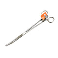 BENT FORCEPS 10 STAINLESS STEEL LOCKING SERRATED JAW - TOOLZONE KDPHB219