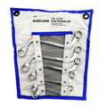 S-SHAPED RING SPANNER SET 5PC 10x11mm TO 18x19mm CHROME VANADIUM POLISHED - TOOLZONE KDPSP035