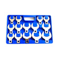 CROWS FOOT WRENCH SET 14pc JUMBO METRIC 1/2 DR FULLY POLISHED - TOOLZONE KDPSP140