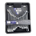 COMBINATION SPANNER SET 22pc METRIC/AF CHROME VANADIUM IN TRAY - TOOLZONE KDPSP160