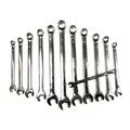 COMBINATION SPANNER SET 12pc EXTRA LONG 8-19mm CHROME VANADIUM IN POUCH - TOOLZONE KDPSP174