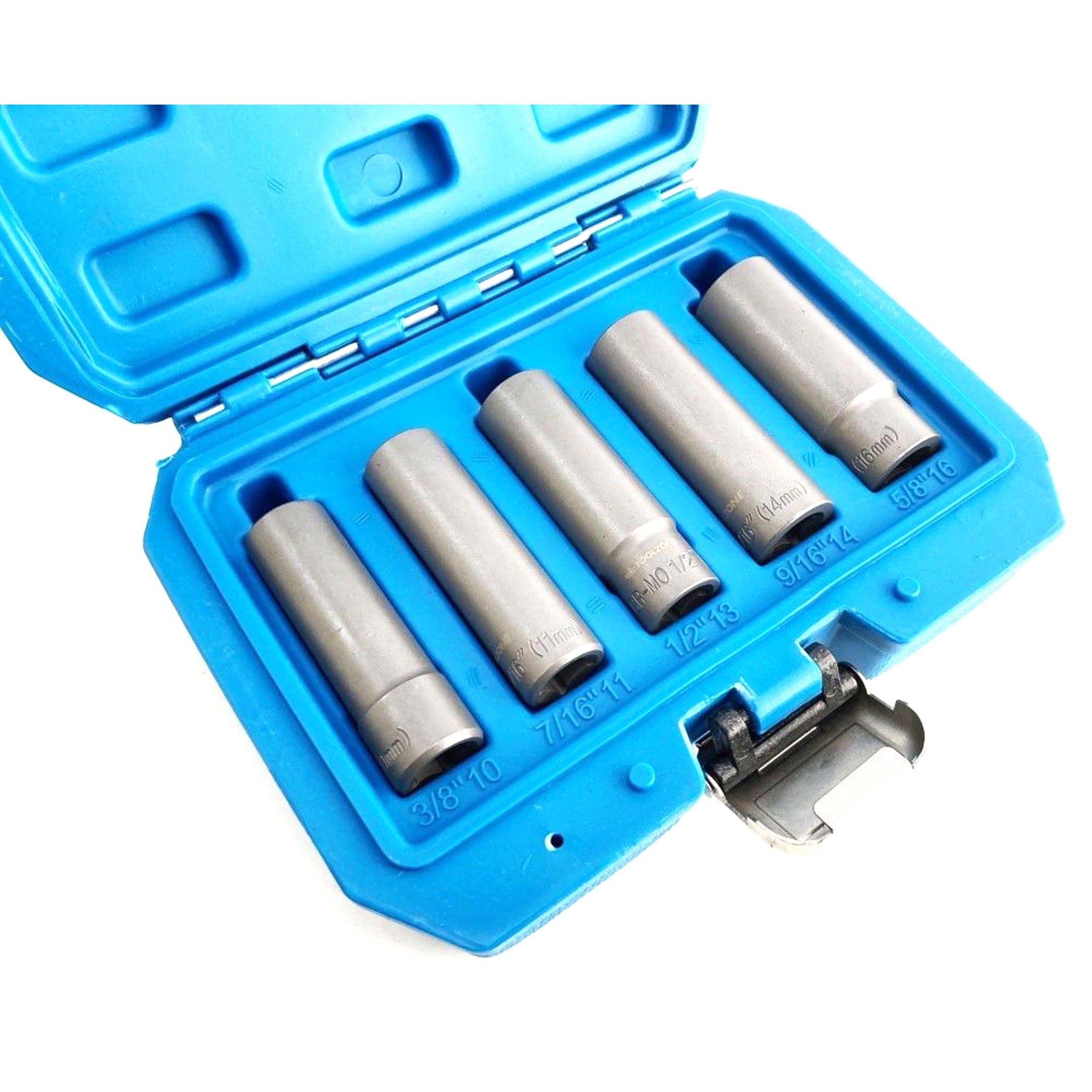 DEEP BOLT EXTRACTOR SET 5 PIECES 3/8 DRIVE 10mm-16mm CHROME MOLYBDENUM - TOOLZONE KDPSS287