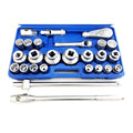 SOCKET SET 26 PIECES 3/4 AND 1 DRIVE 21mm-65mm CARBON STEEL - TOOLZONE KDPSS301