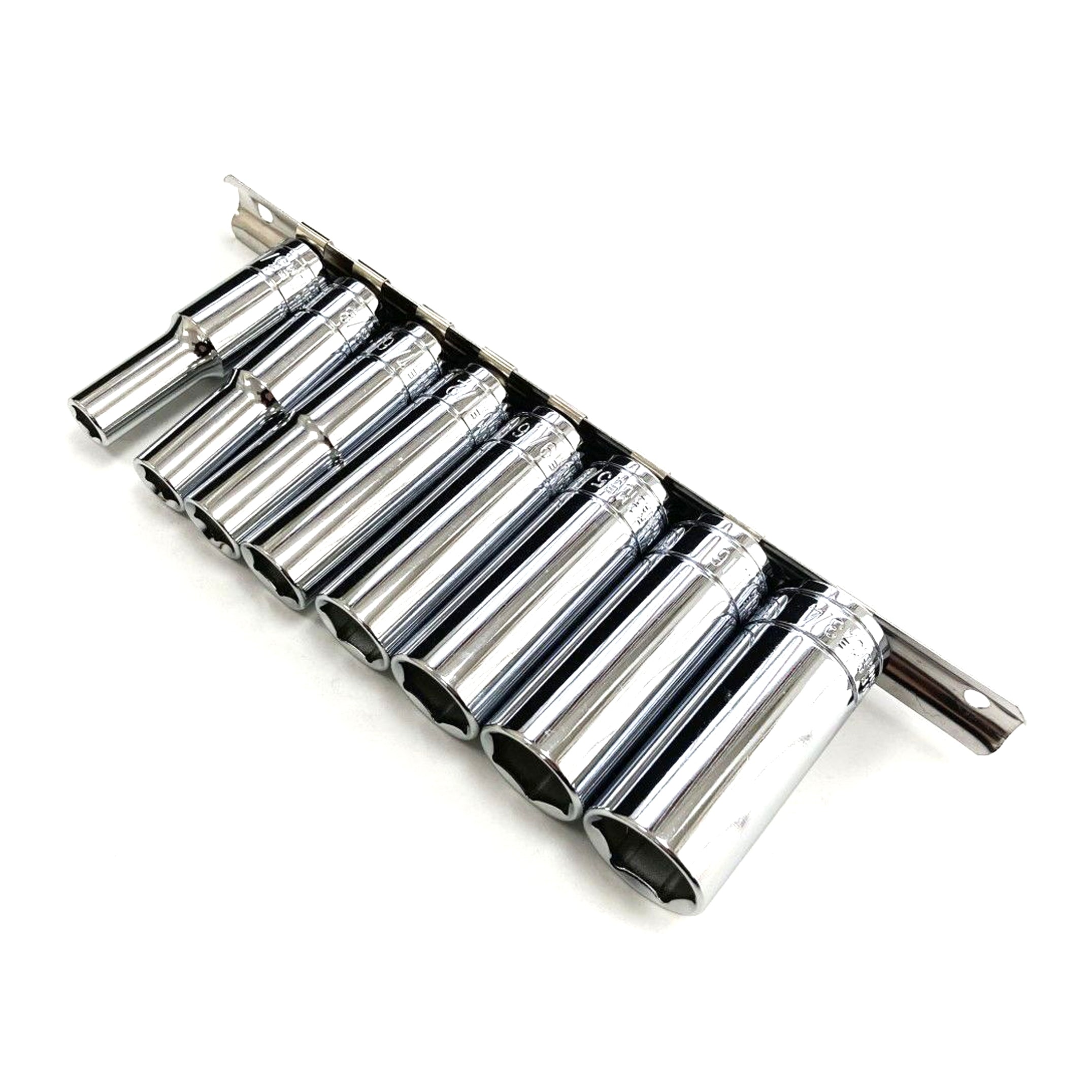 DEEP SOCKET SET 8 PIECES 3/8 DRIVE AF CRV 5/16-3/4 - TOOLZONE KDPSS303