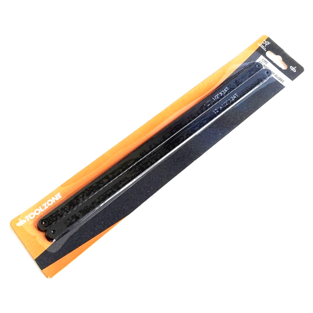 HACKSAW BLADES 12 24 TPI CARBON STEEL 12 PIECES - TOOLZONE KDPSW101