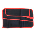 TOOL ROLL 12 POCKET CANVAS WATER RESISTANT 44x28cm RED AND BLACK - TOOLZONE KDPTB029