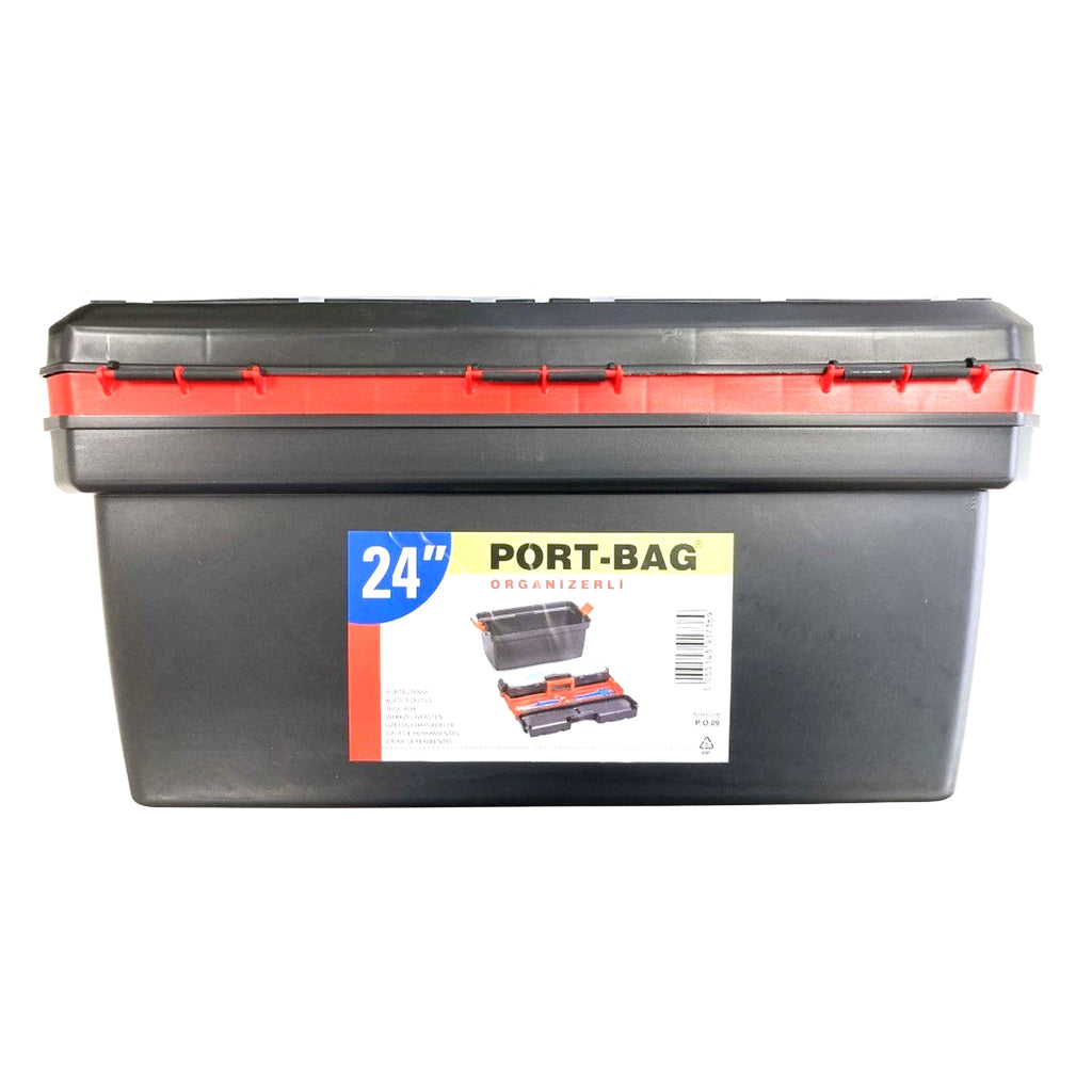 TOOLBOX MAESTRO 24 WITH ORGANISER LIDS AND CARRY TRAY - TOOLZONE KDPTB097