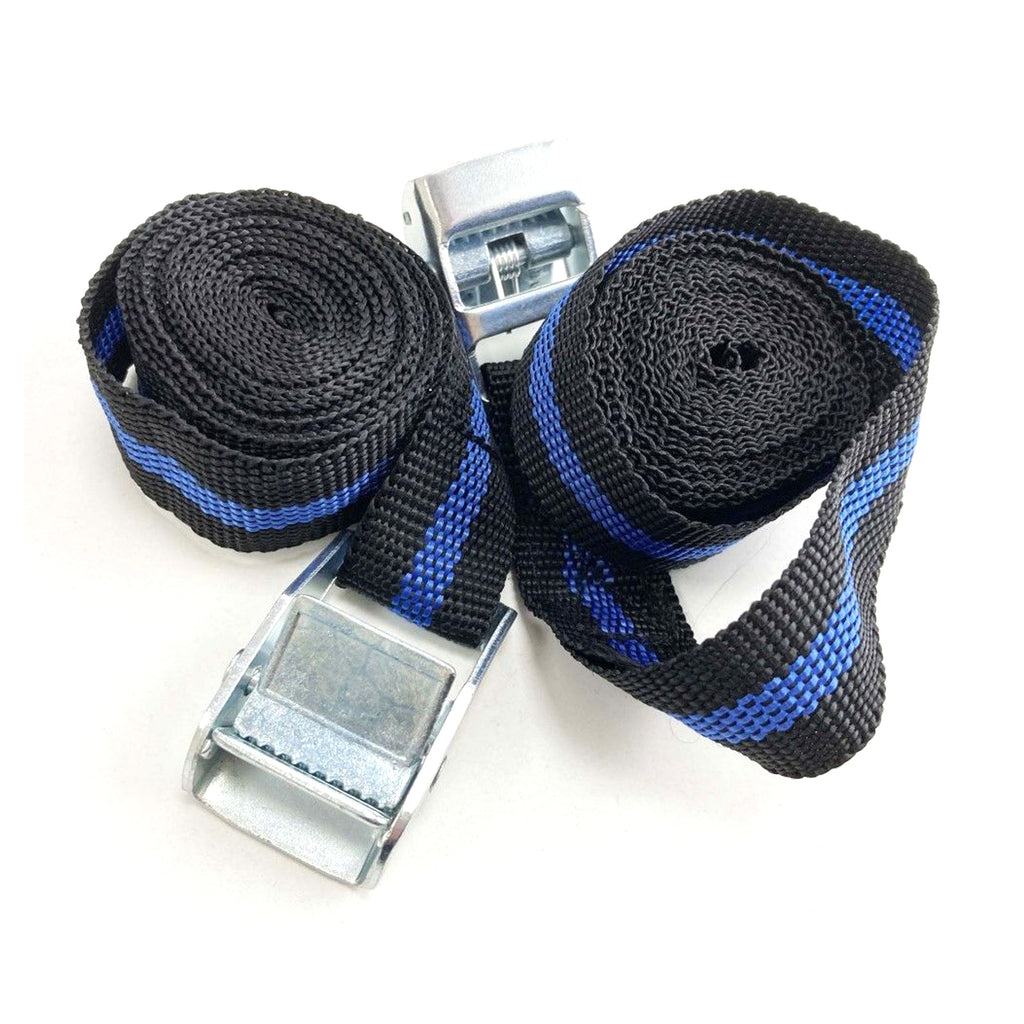 TIE DOWN BUCKLE TYPE 2PC 2.5m 180-200kg CAPACITY 250kg BREAKING STRAIN - TOOLZONE KDPTD028