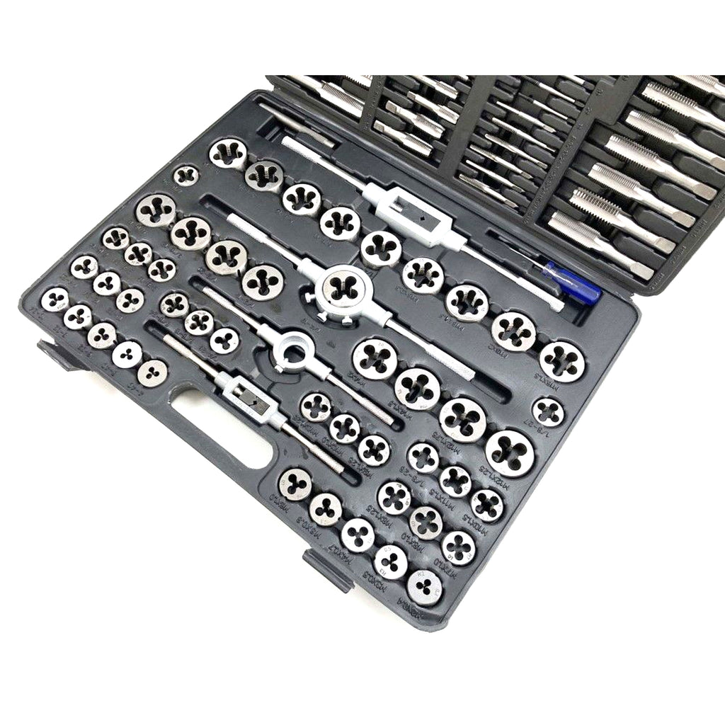 TAP AND DIE SET IMPERIAL 115 PIECE WITH HOLDERS AND WRENCHES - TOOLZONE KDPTP095