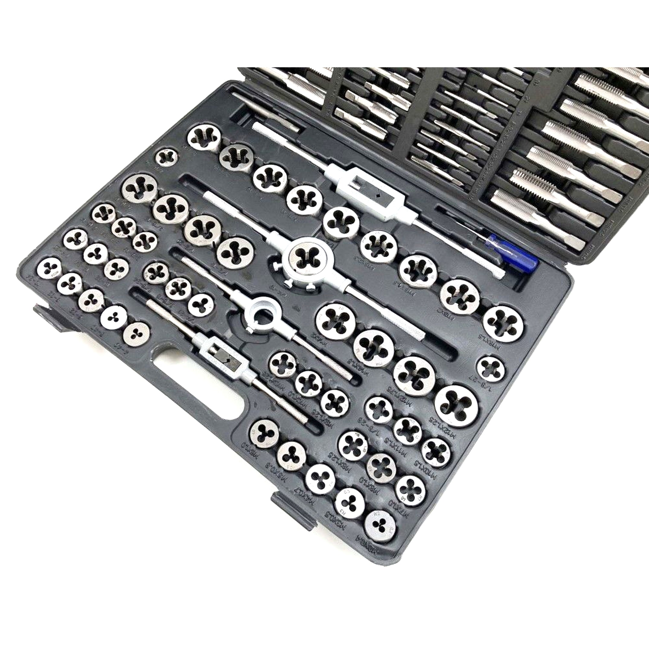 TAP AND DIE SET IMPERIAL 115 PIECE WITH HOLDERS AND WRENCHES - TOOLZONE KDPTP095