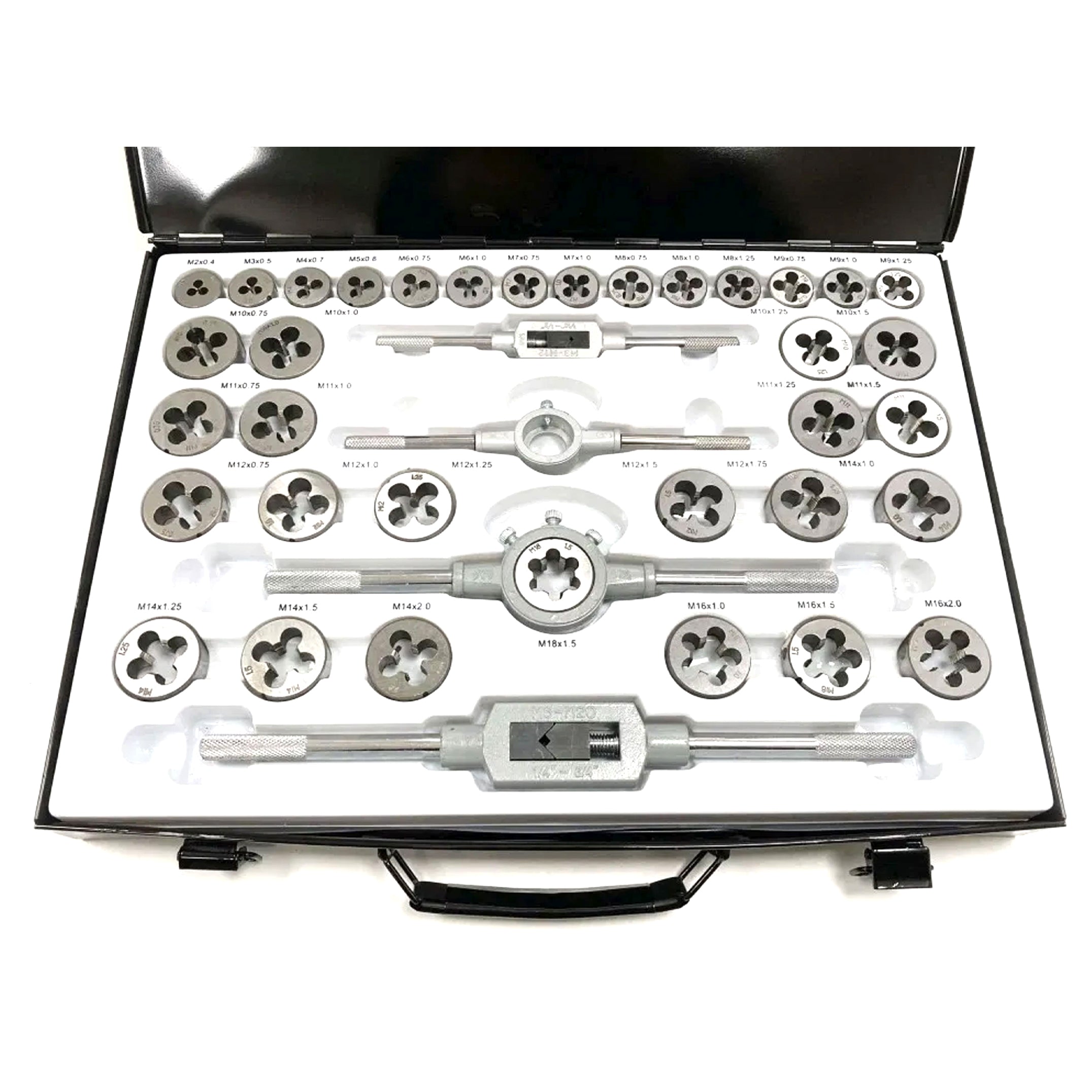 TAP AND DIE SET 110 PIECE ALLOY STEEL WITH WRENCHES - TOOLZONE KDPTP096