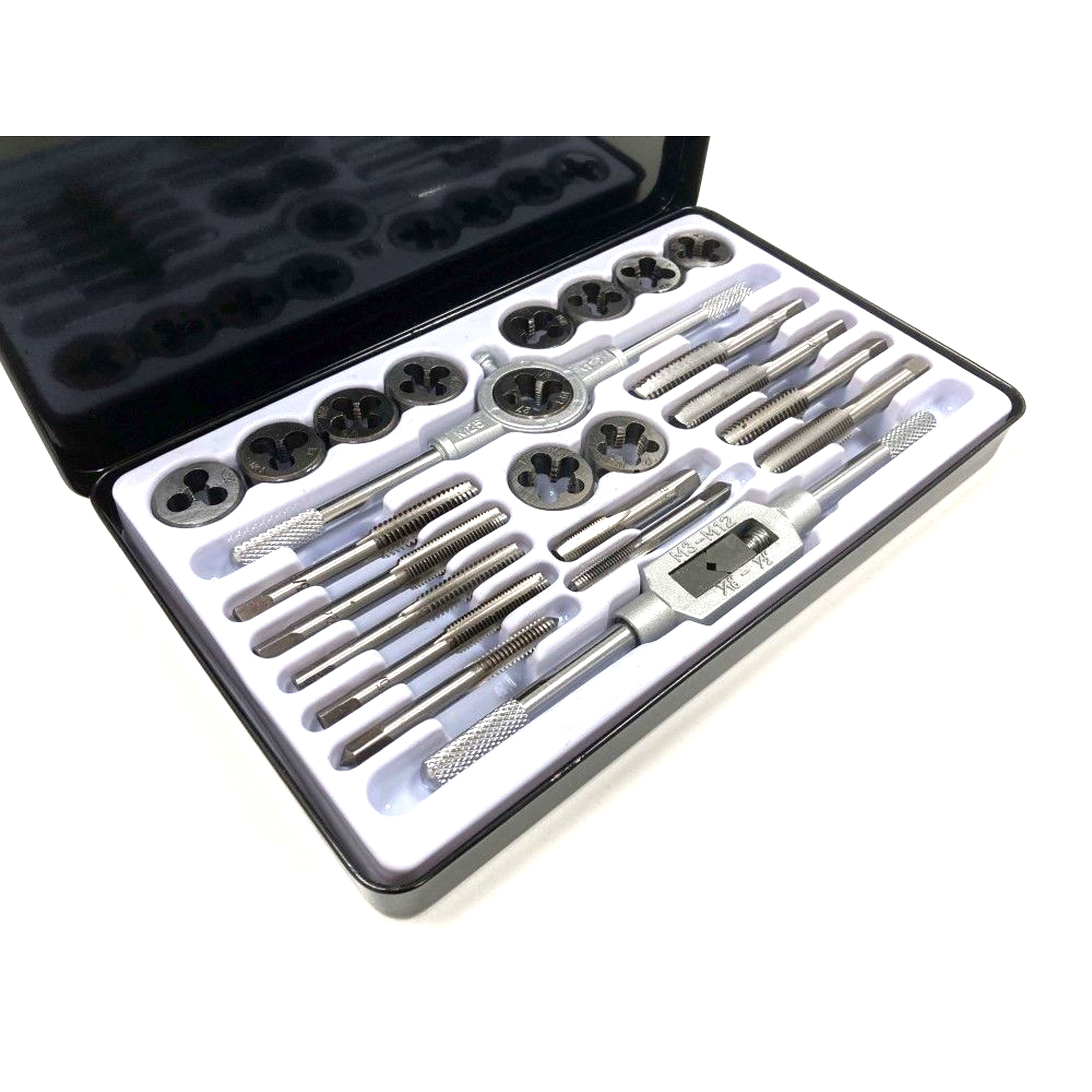 TAP AND DIE SET UNF/UNC 24 PIECE ALLOY STEEL WITH WRENCHES - TOOLZONE KDPTP103