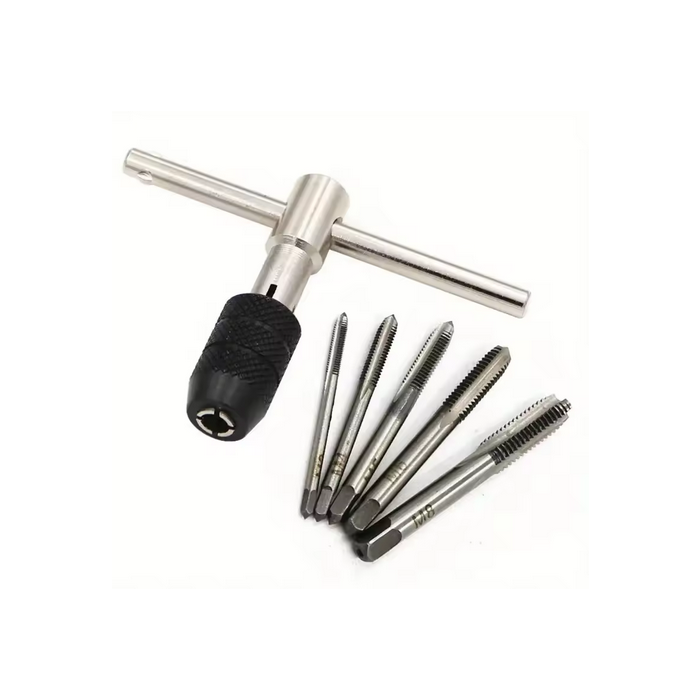TAP WRENCH SET 6 PIECE WITH METRIC TAPS M6-M8 ALLOY STEEL
