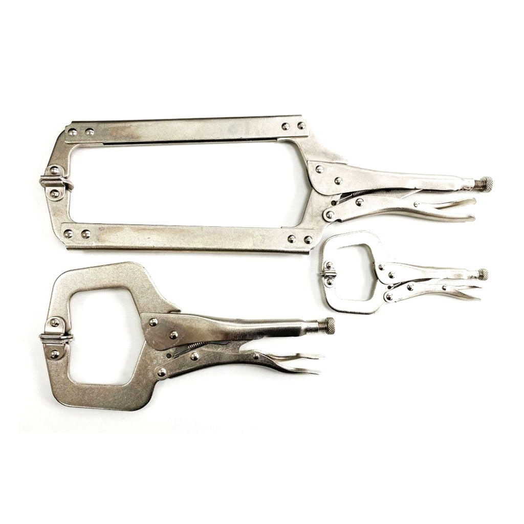 C CLAMP SET 3 PIECE 6 11 18 WITH SWIVEL PADS - TOOLZONE KDPWH042